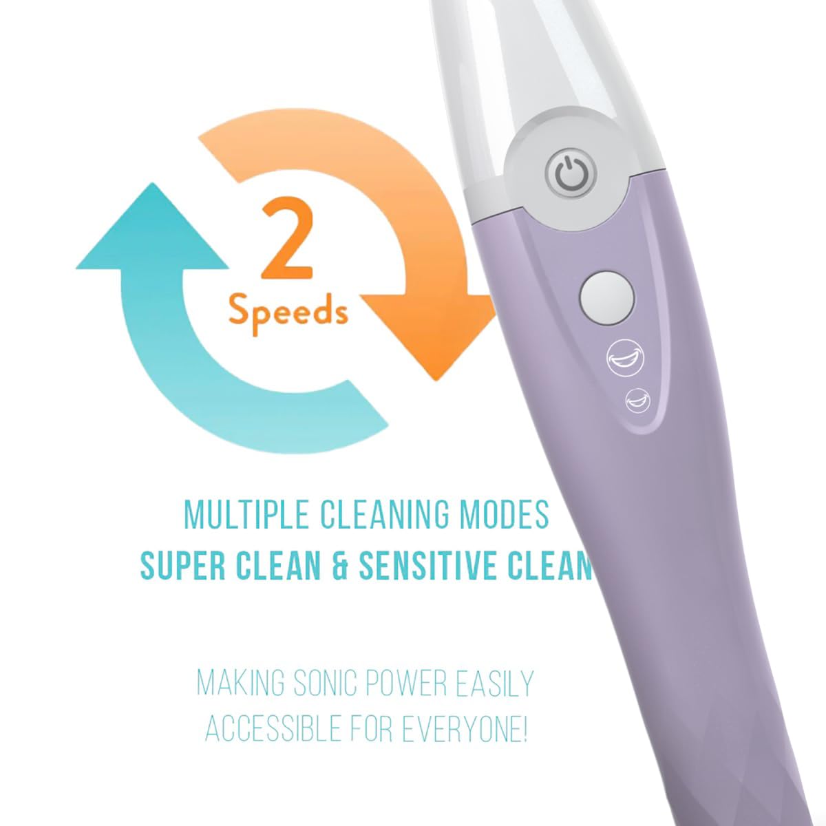 TAO Clean UV Sanitizing Sonic Toothbrush and Cleaning Station, Electric Toothbrush, Dual Speed Setting, Lilac Bliss