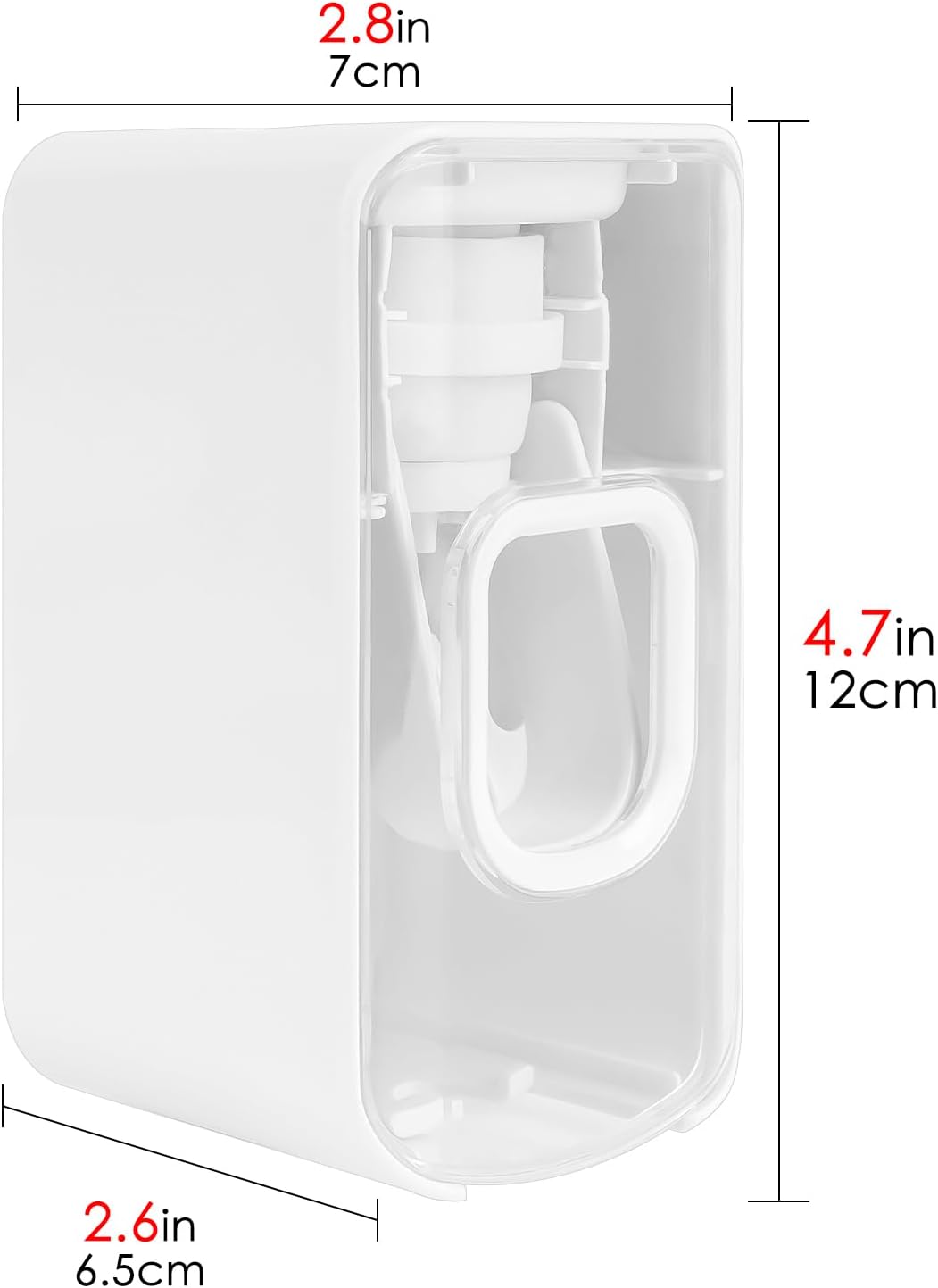 2 Slot Toothbrush Holder and Toothpaste Dispenser Wall Mounted, Automatic Toothpaste Squeezer, 2 in 1 Tooth Brush Toothpaste Organizer for Shower (Clear 2Pack)