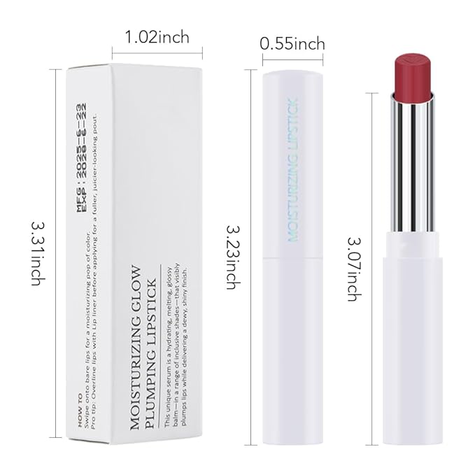 Tinted Lip Balm Moisturizing Lipstick, Rose Red Hydrating Lipstick for Women, 24 Hour Long Lasting Moisturization Lip Gloss Stain Makeup, Lightweight Non Greasy Moisturizer Lips, 11