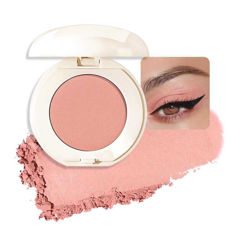 Single Cream Eyeshadow,Rose Pink Matte Eye shadow Pallette,Waterproof&Long Lasting Mini Eyeshadow,Soft Matte Eye Makeup,Vegan & Cruelty-Free Eye shadow for Brown Blue Green Eyes #08
