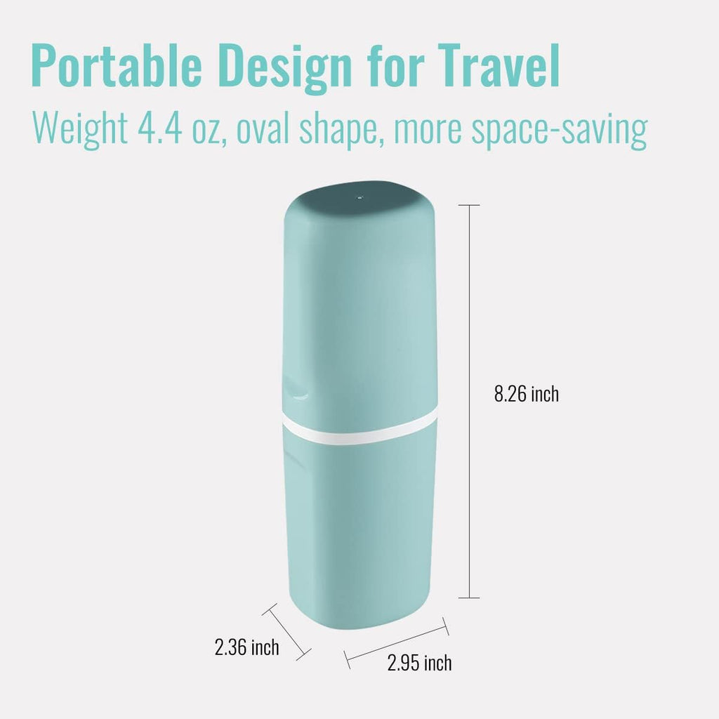 Toothbrush Travel case with 2 Packs Foldable Toothbrush .Portable Toothbrush Holders Travel for Camping Travel Business School Home (Blue)