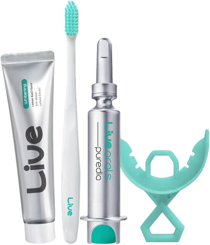 Whitening Set for Adults – 20g Enamel-Safe Whitening Toothpaste + Ultra-Fine Bristle Toothbrush (White), Pack of 3, Gentle on Sensitive Teeth and Gums, Travel-Friendly Oral Care Kit