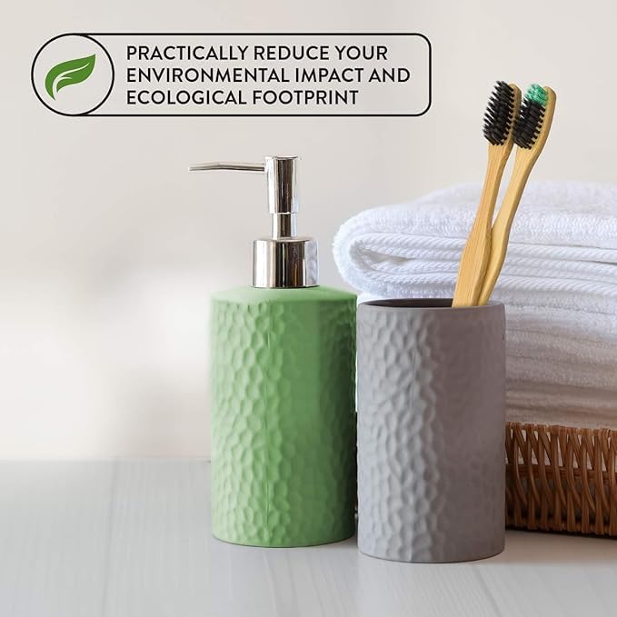 Lindo EcoGrip Bamboo Toothbrush - Soft German Made Fiber Bristles, Organic and Recyclable (Multi-Color)
