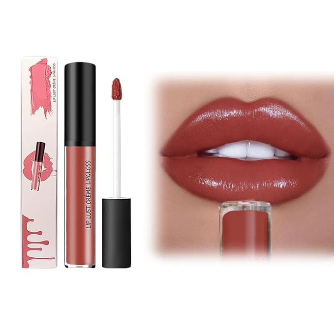 2026 New 12 Colors Lips Staining Lip Oil, Cream Texture Lipstick Long-Lasting Moisturizing Lip Oil, Upgrade Waterproof Lipstick Creamy Lip Gloss Non-stick to Cup (#12)