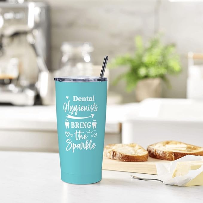 Dental Hygienist Gifts for Women, Dental Hygienist Graduation Gifts, Hygiene Appreciation Gift, Dentist Gift for Coworker 20oz Stainless Steel Tumbler