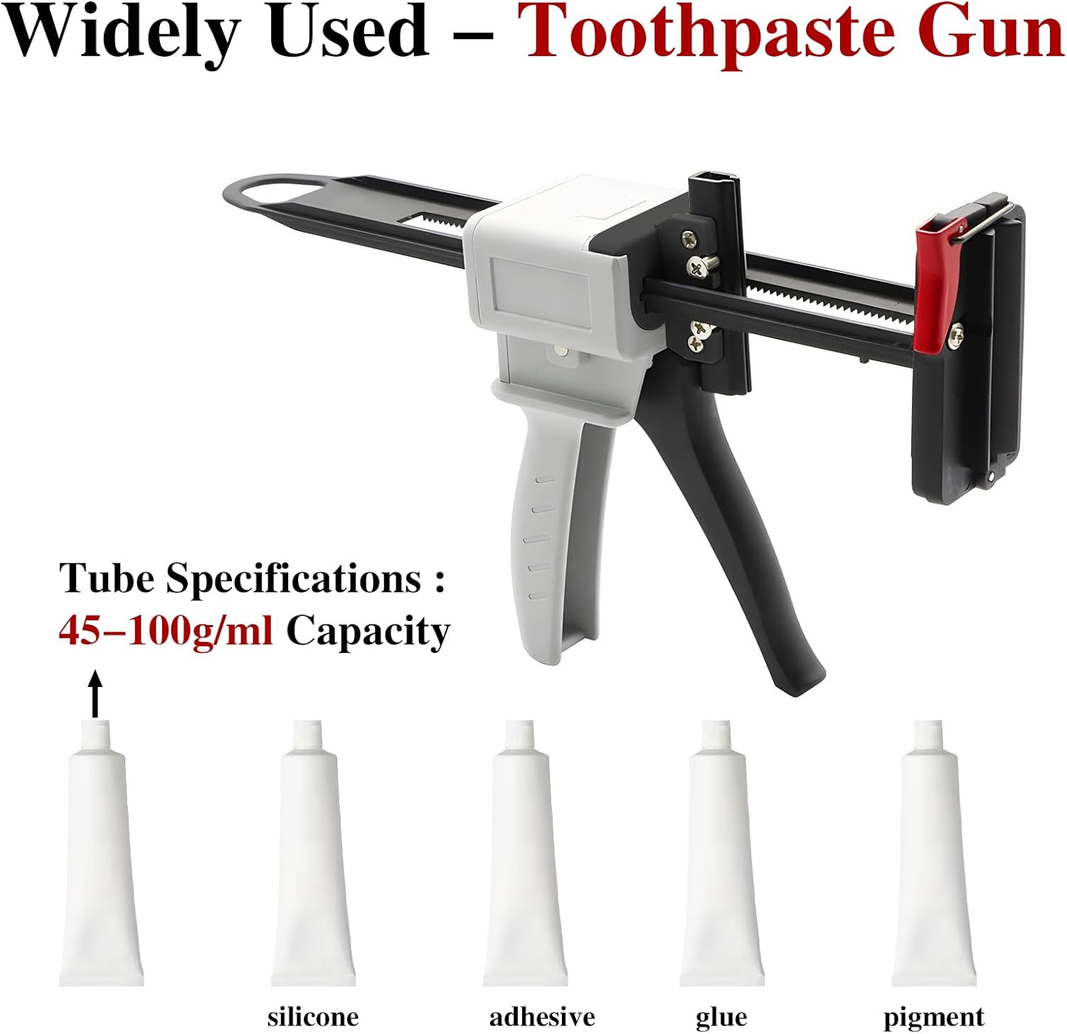 2025 New Toothpaste Tube Gun,Toothpaste Tube Glue Gun Squeezing Machine,Silicone Caulk Guns,Toothpastes Guns Dispenser,for DIY Projects,Caulking Sealant,Silicone Glue(White)