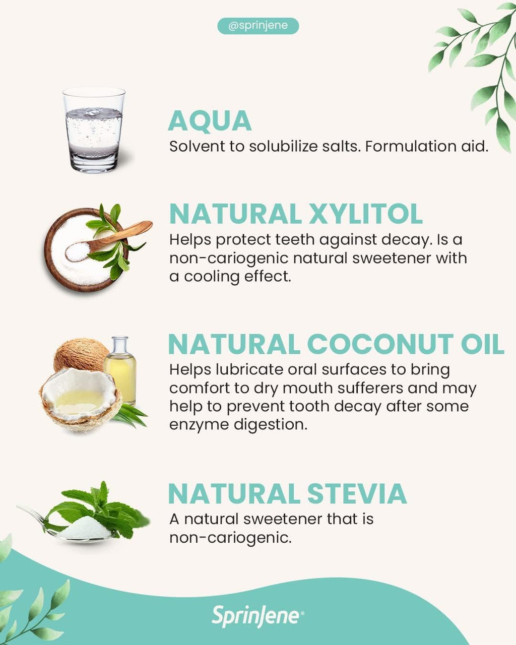 SprinJene Original White Boost | Whitening Toothpaste with Fluoride for Cavity Protection | 2 Pack