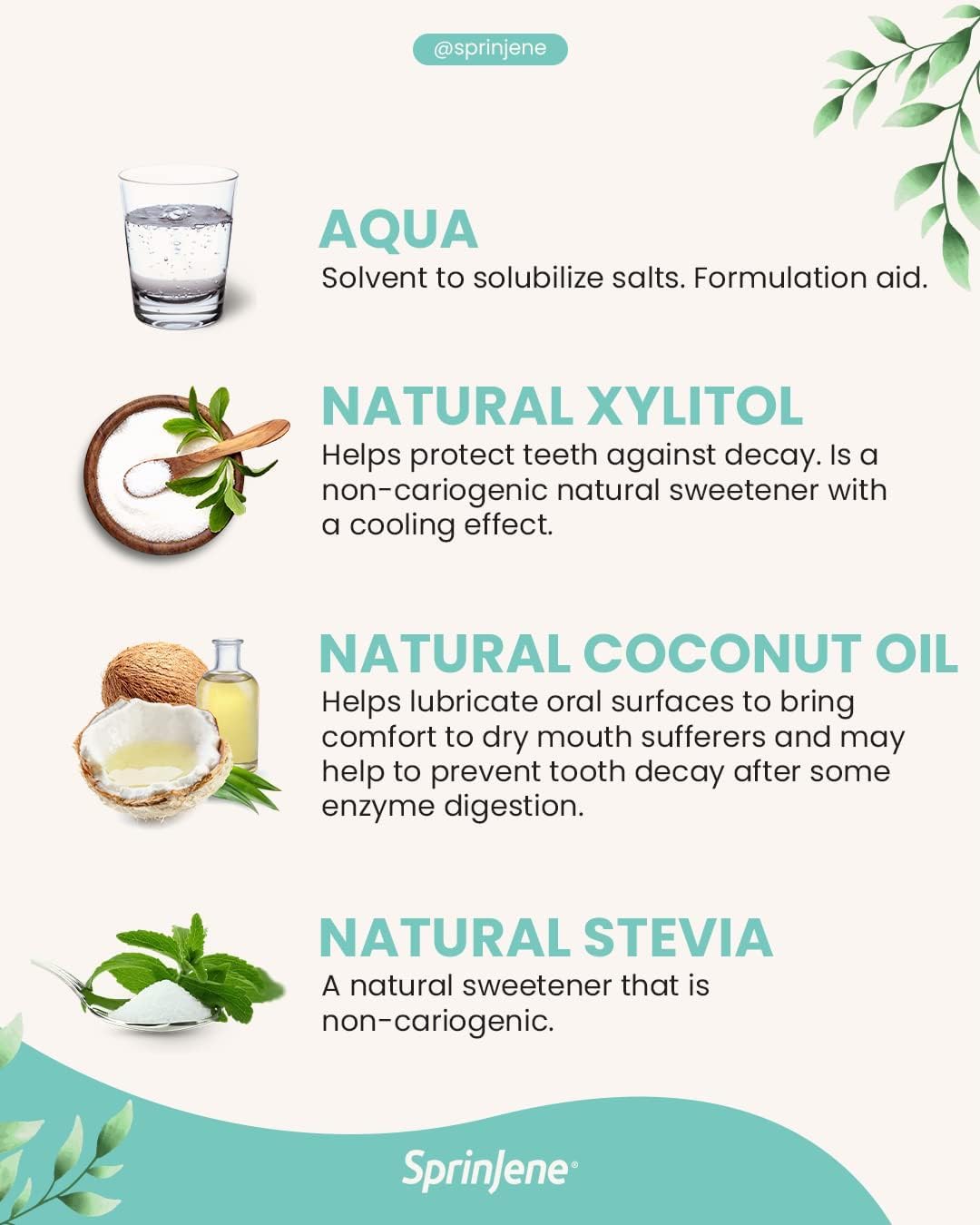 SprinJene Original White Boost | Whitening Toothpaste with Fluoride for Cavity Protection | 2 Pack