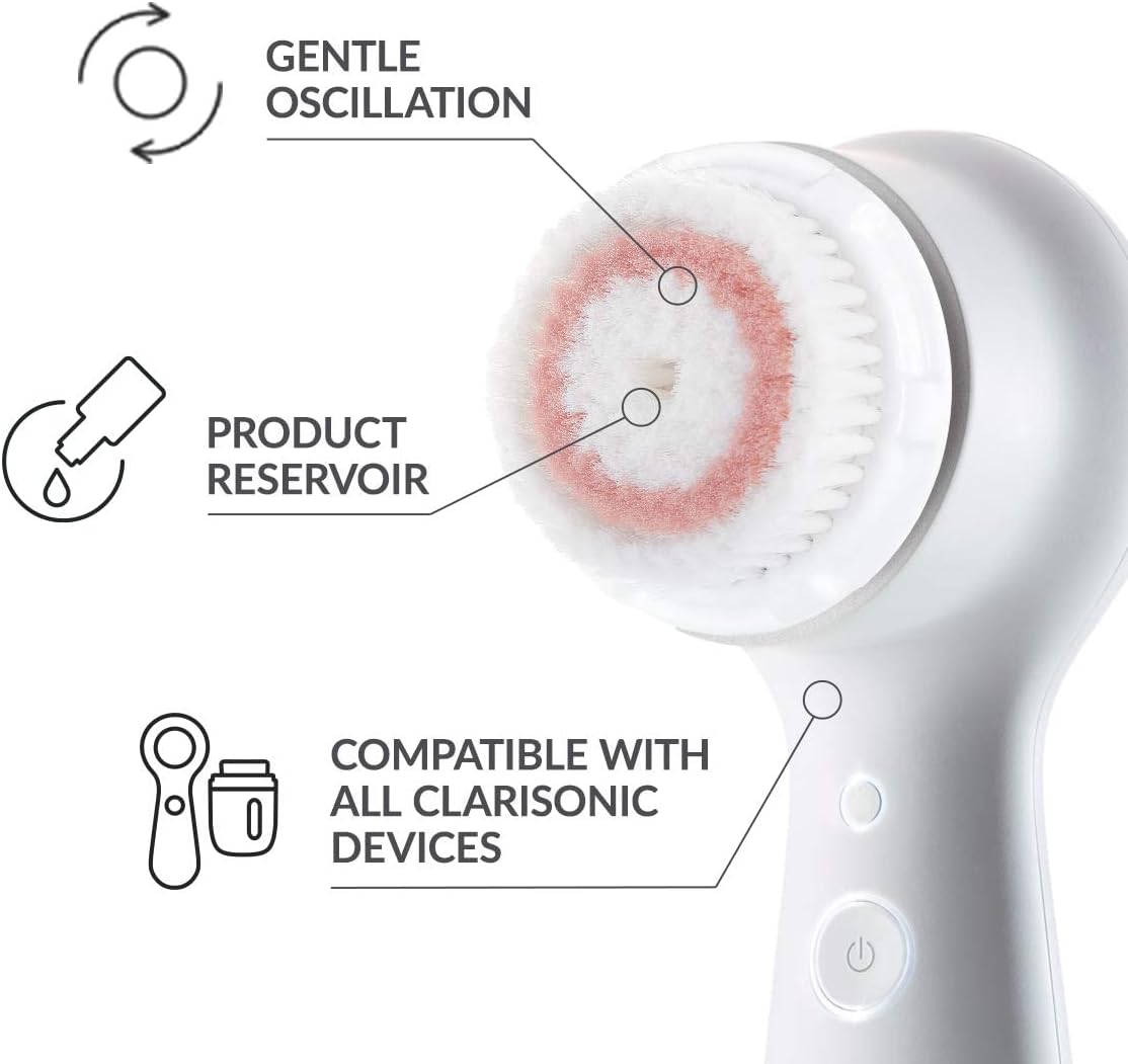 Clarisonic Radiance Facial Cleansing Brush Head Replacement Compatible with Mia 1, Mia 2, Mia Fit, Alpha Fit, Smart Profile Uplift, 2 Pack(Radiance)