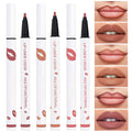 Kaely 3Pcs Mocha Nude Beige Longwear Liquid Lip Liner Waterproof, 24 Hour Long Lasting Lip Liner Stain Marker Pen, 2-in-1 Matte Semi Permanent Lipliner & Lipstick, 03+05+07