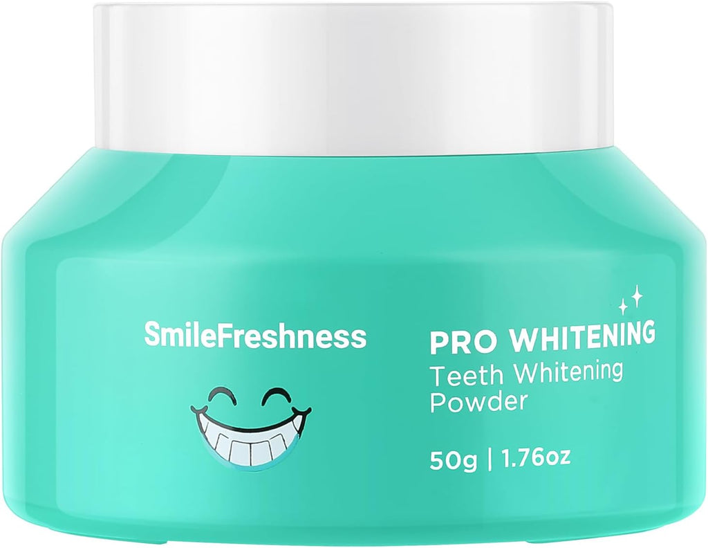 Teeth Whitening Powder - Removes Plaque & Stains, Enamel Care Tooth Whitening Powder with Pap+, Ideal for Sensitive Teeth, Refreshing Mint Flavor (1.76oz).