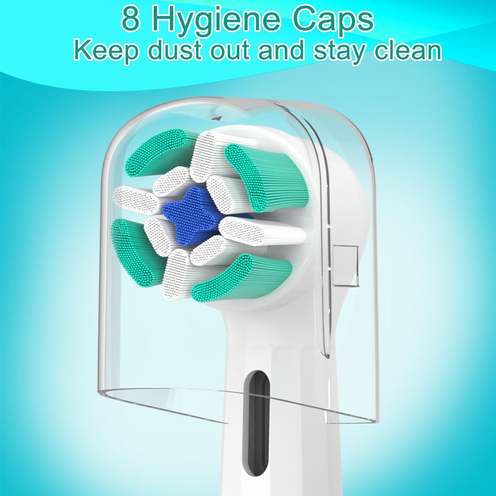 Replacement Heads Compatible with Oral B iO Electric Toothbrush, Toothbrush Heads Fit for Oral-B iO 2/3/4/5/6/7/8/9/10 Series with Covers, White 8pcs