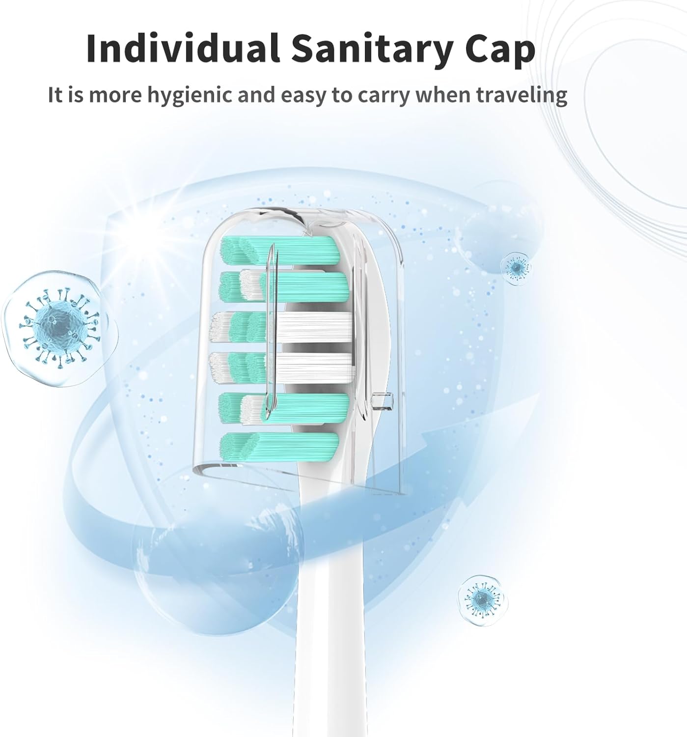 Toothbrush Heads Compatible with Philips Sonicare Electric Toothbrush 4100,5100,6100,C1,C2,C3,G,W,Sonic Brush Head, Removing Dental Plaque, Soft Brush, White,10 Pack