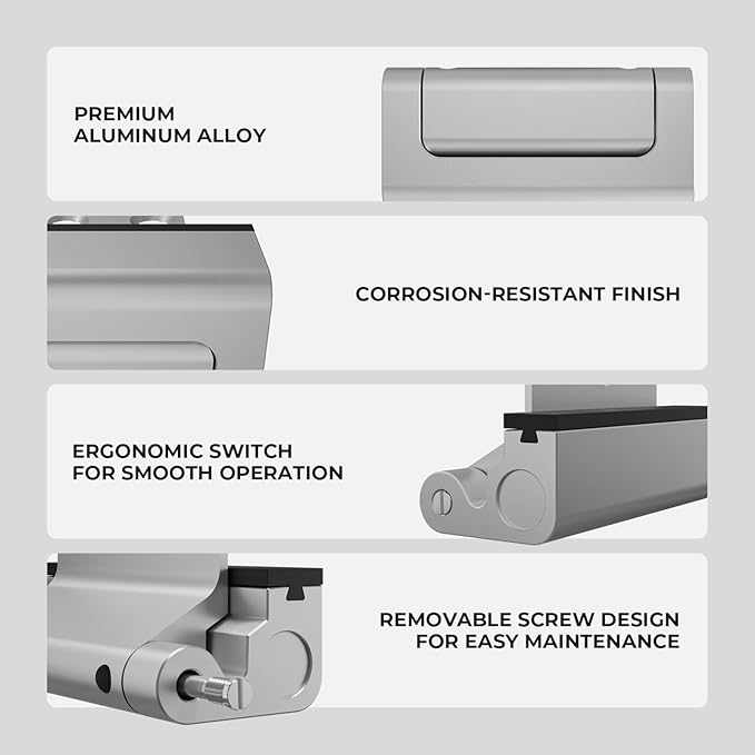 2Pack Home Security Door Reinforcement Lock Childproof, Door Locks for Kids Safety, Door Lock Latch Stopper for Front Door Inside Top of Door, Aluminum Construction Finish