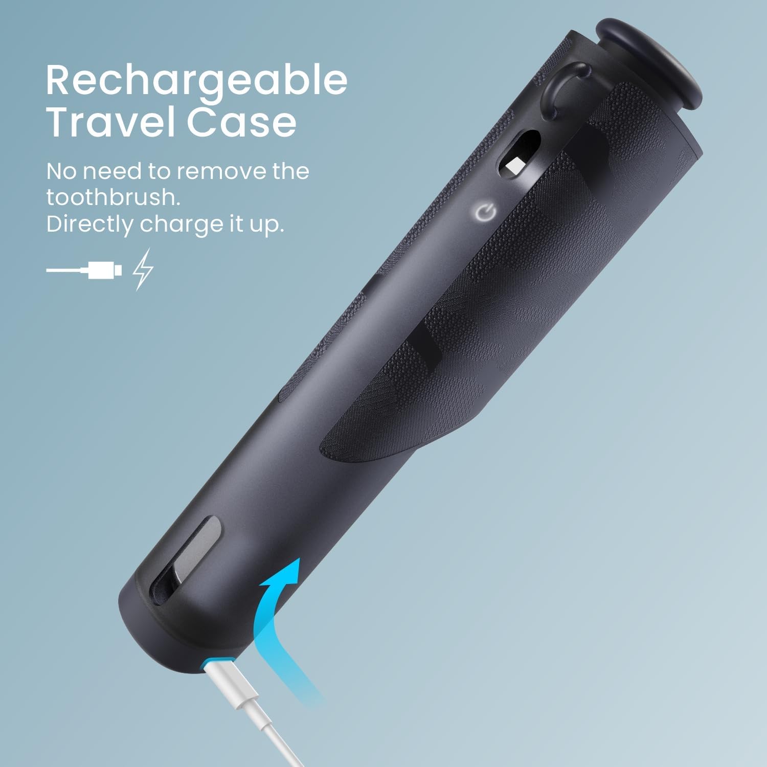 CoolSmile Charging Travel Case Compatible with Oral B Electric Toothbrushes, Fits Oral-B pro 2/ pro 3, pro 600/700/ 1000/1500/ 2000/3000/ 3500/5000/ 7000/ io2/ io3/ io4/ io5/ io6, Blue