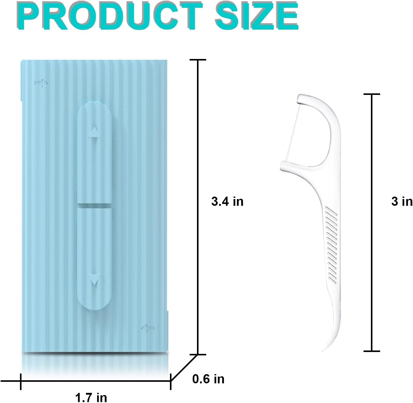 Holy rose Portable Dental Floss Picks Dispenser 2 Box,Travel Floss Case with Adult Floss Sticks 80Count,Portable Flosser Toothpick Perfect for Home,Travel Cleaning Teeth,Tool for Oral Care(Blue