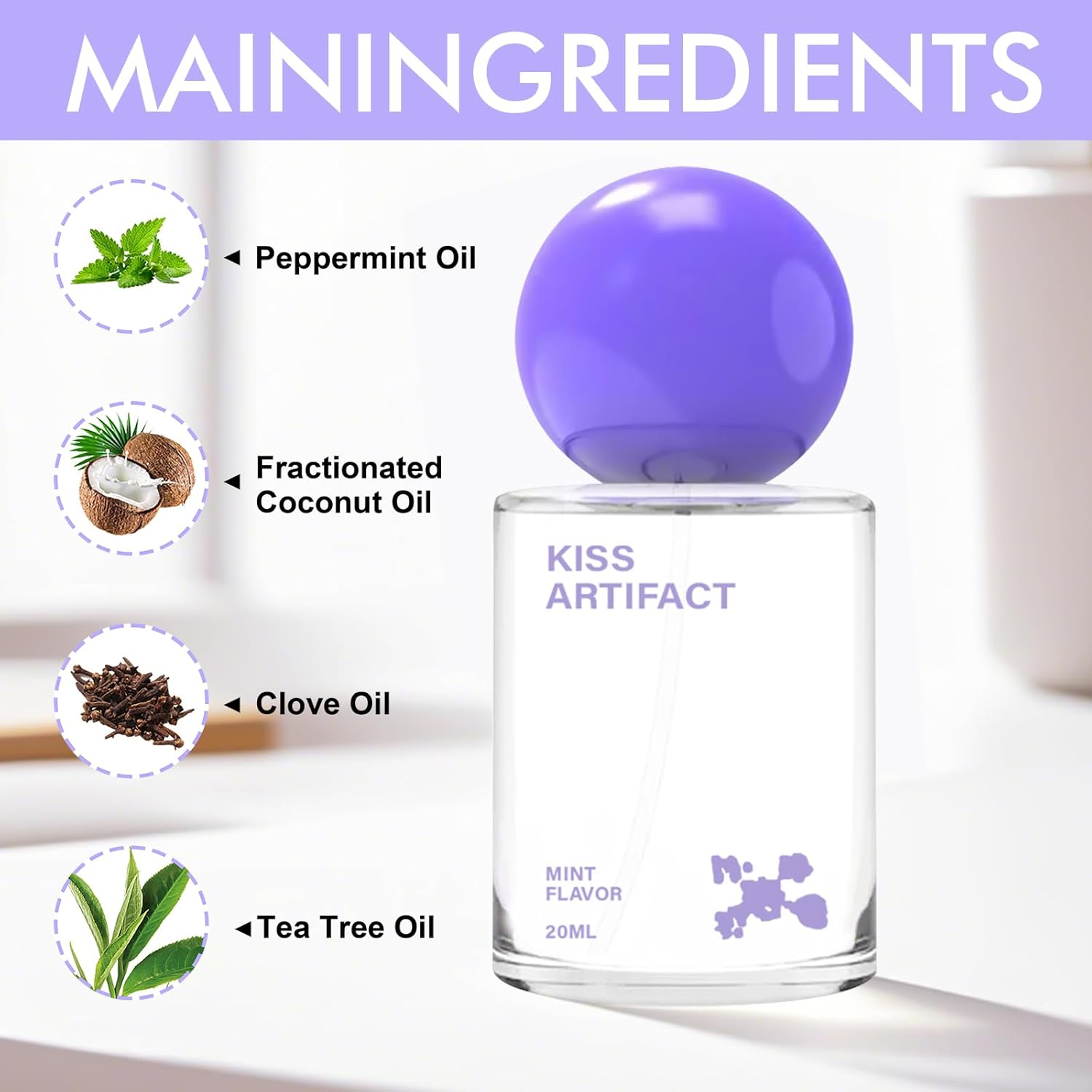 1 Pcs Probiotic Oral Spray for Long-Lasting Freshness, Alcohol-Free Oral Spray with Probiotics for Breath Care, Promotes Oral Health, Convenient Travel-Sized Breath - (20 ml / 0.68 oz)