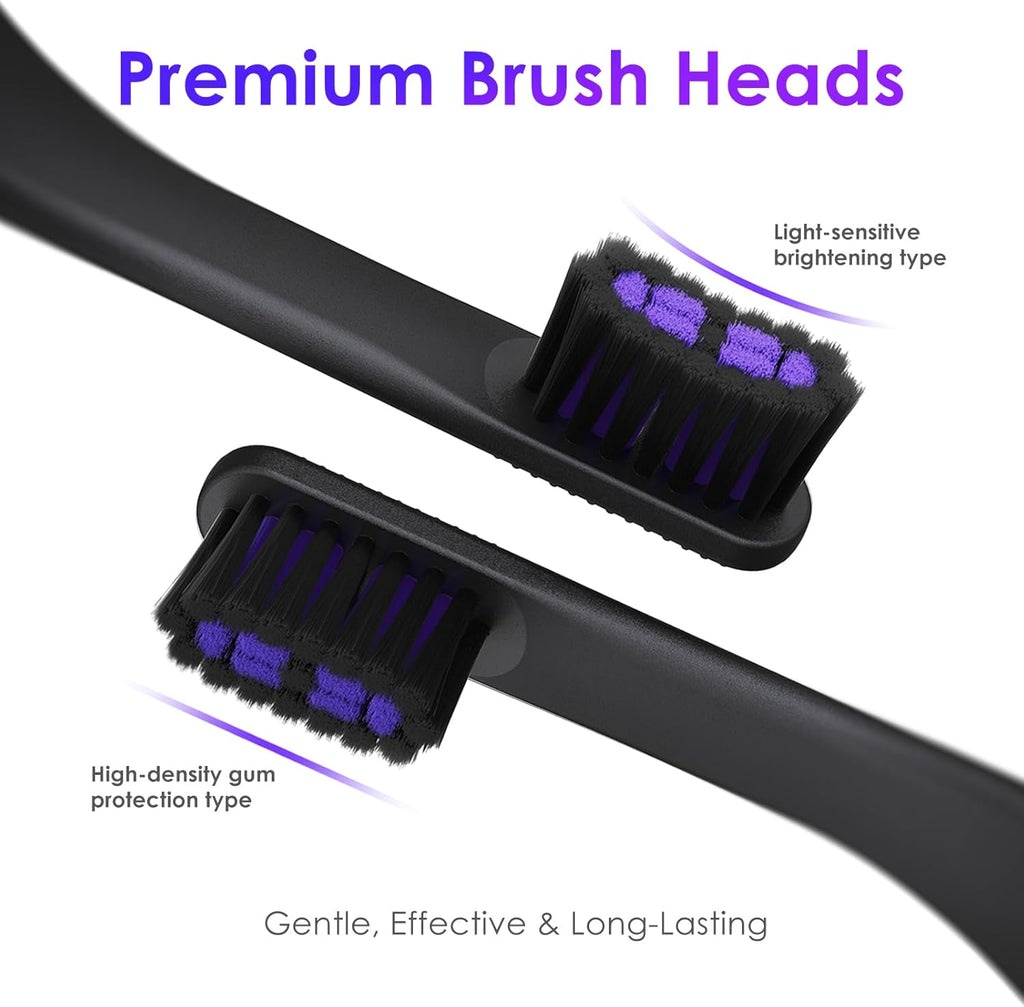 Electric Toothbrush, Portable Travel Sonic Toothbrush with Protective Case USB-C Rechargeable, Neutral Comfort Bristles, Waterproof, Smart Timer, Compact for Daily Use (Black)