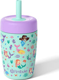 Fimibuke Kids & Toddler Cups Spill Proof, 12 OZ Insulated Sippy Cups for Toddlers Boys Girls, BPA-Free Toddler Straw Tumbler, Stainless Steel Kids Water Bottle with Twist Lids & Silicone Straw, 1 Pack