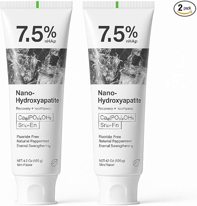 2-Pack Probiotic Whitening Toothpaste Fluoride-Free with Hydroxyapatite for Enamel Repair, Fresh Breath, Stain Removal & Gum Health – Natural Oral Care for Sensitive Teeth