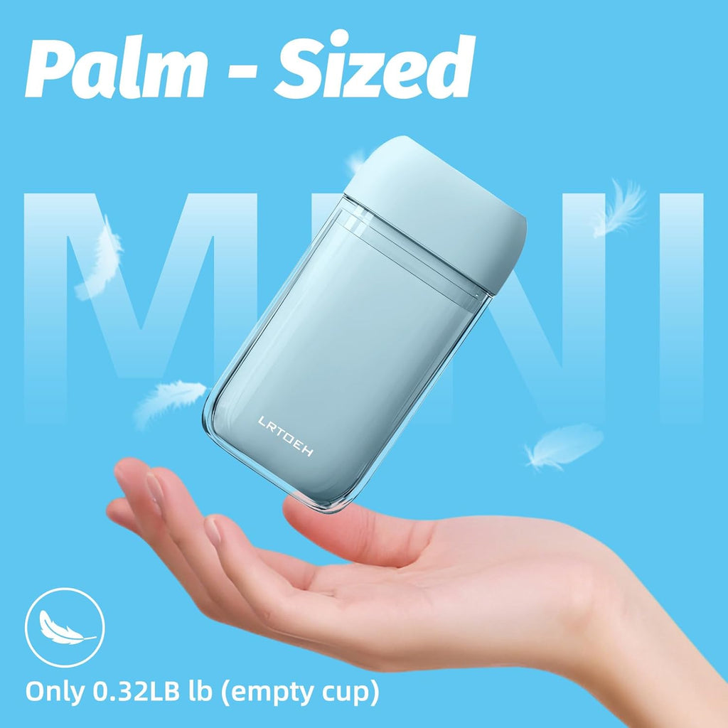 Travel Toothbrush Case, Mini Wash Cup with Foldable Toothbrush, Portable Rinse Cups with Cover, Compact Size Toothbrushes Holder for Camping, Business, Gym, Hiking(Blue)