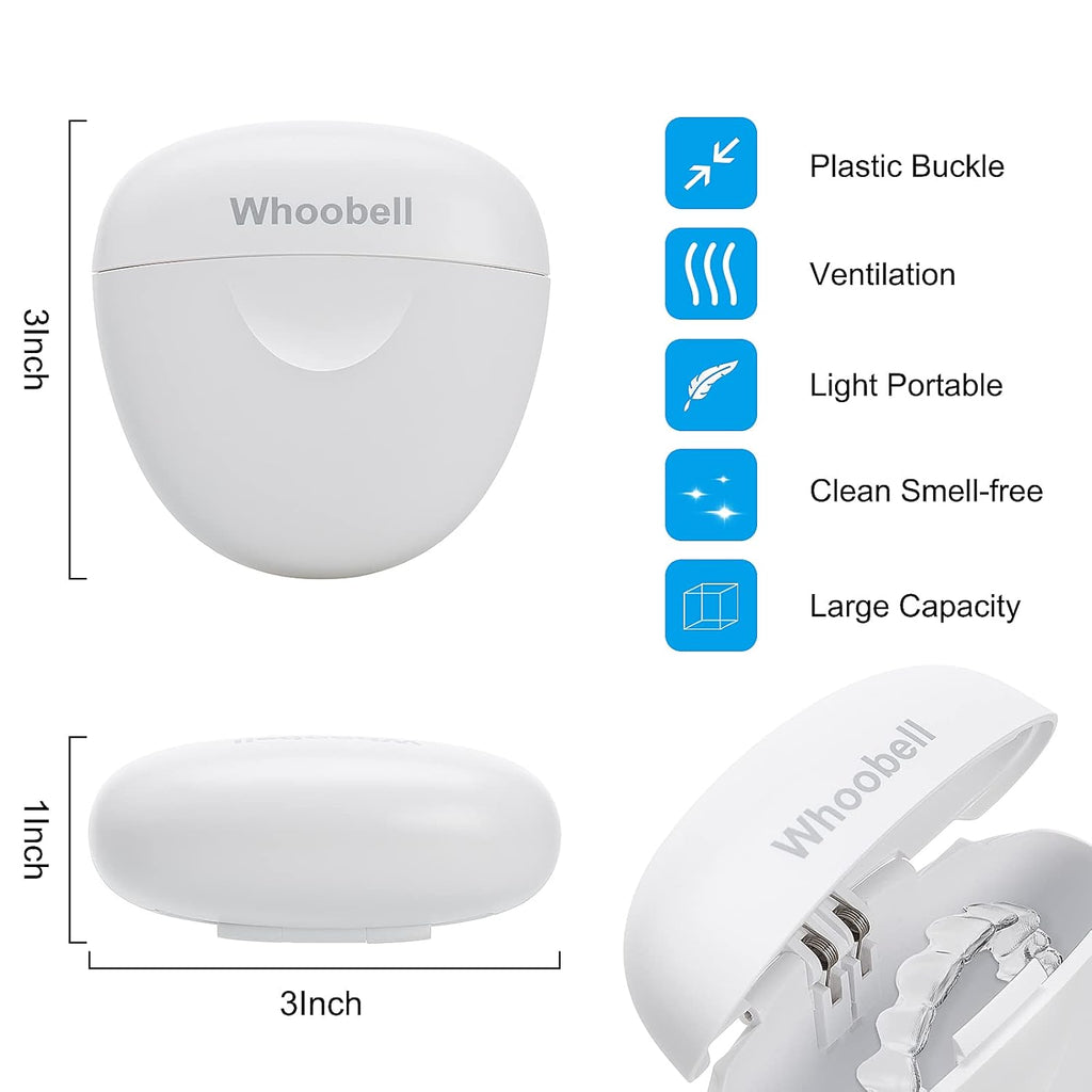 Retainer Holder, Retainer Case With Vent Holes, Mouth Guard Case for Large Space, Slim Aligner Case for travel，Inner Size 2.76, 2.76, 0.79Inch (Milky White)
