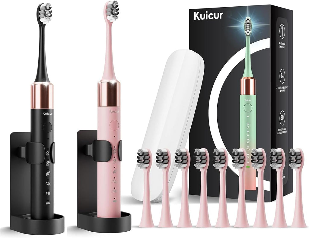 2 Pack Electic Toothbrush - Black and Pink