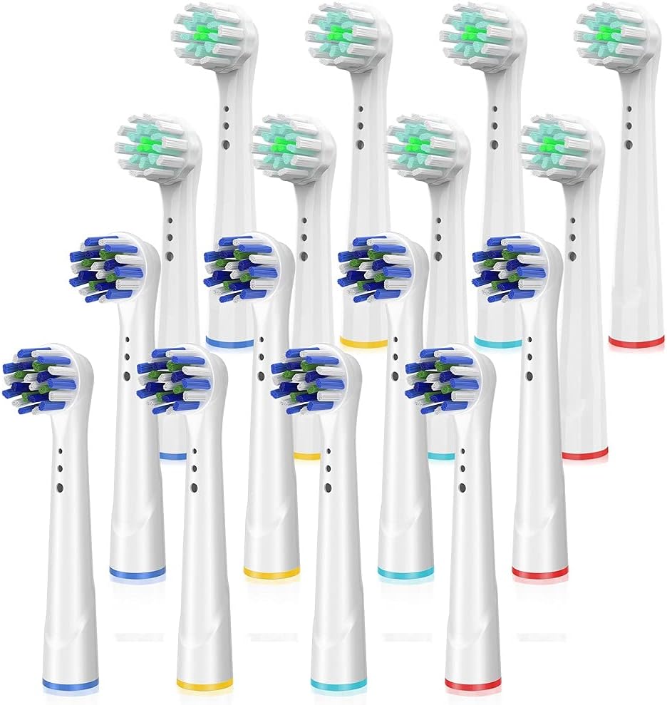 Replacement Toothbrush Heads for Oral B Braun, 16 Pack Electric Toothbrush Heads, Precision Clean Brush Heads Refill Compatible with Oral-B 7000/Pro 1000/9600/5000/3000/8000 (16pack)