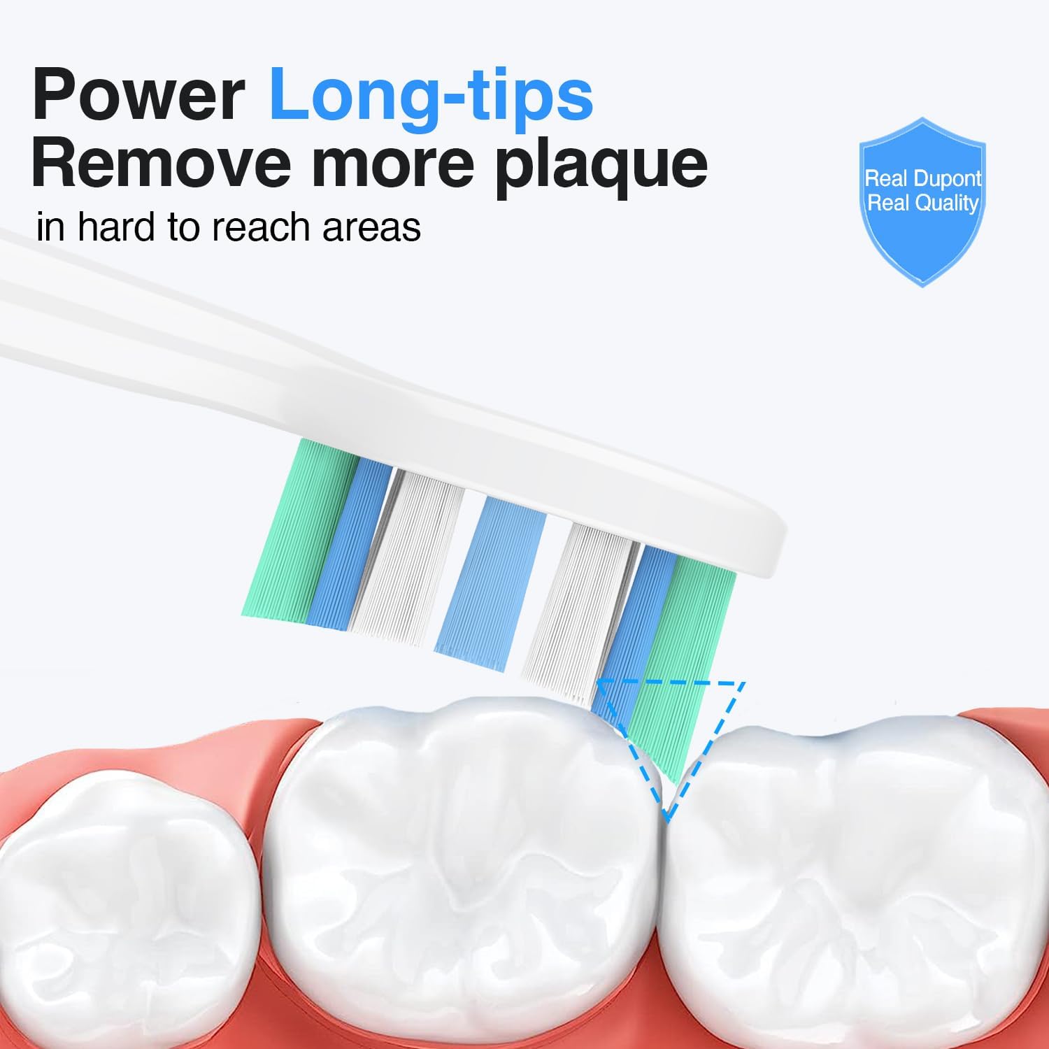 Electric Toothbrush Heads for Philips Sonicare Replacement Heads C1,C2,4100, Replacement Brush Head Compatible with Phillips Sonicare Electric Toothbrushes C2,C1, for Philips Sonic Care Brush,12 Pcs