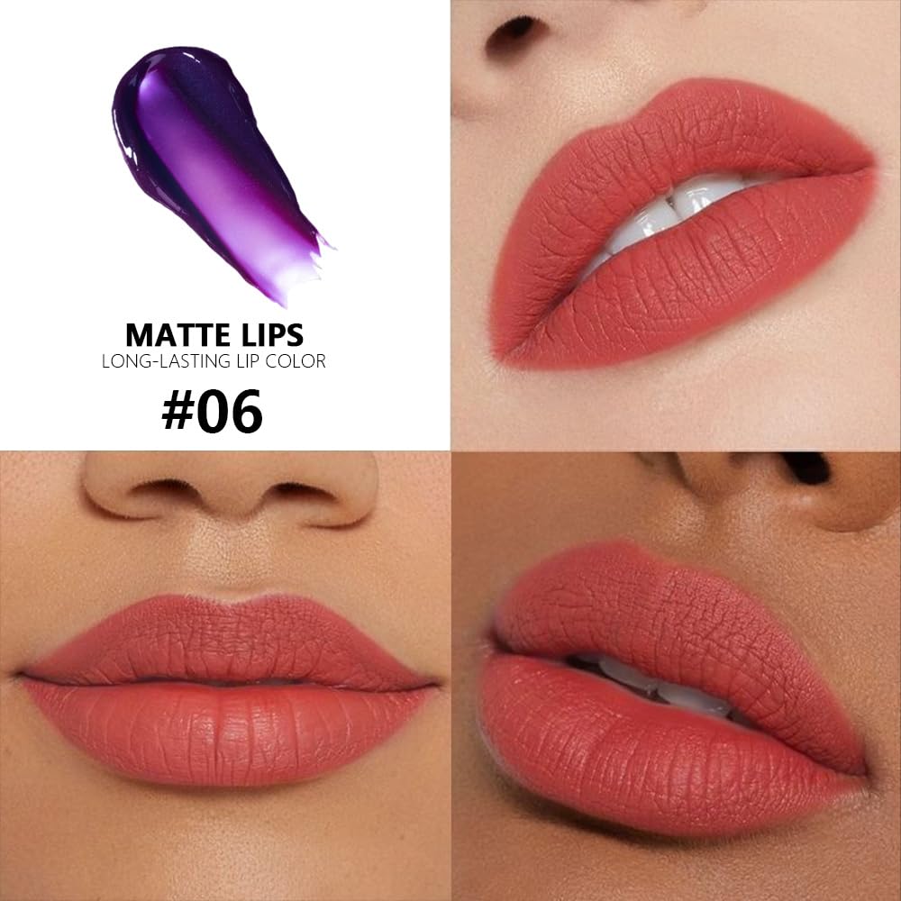 evpct Orange Red Peel Off Lip Stain Tints, Liquid Lipstick Lip Stain Long Lasting Waterproof for Women, Non-stick Cup Lipstick Peel Off Highly Pigmented Not Faded Smudge-proof Easy to Apply, 06