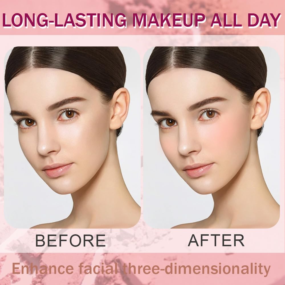 Matte Powder Blush for Cheeks – Long Lasting Natural Face Blusher Makeup, Lightweight Blendable Cheek Color for Women, Vegan & Cruelty-Free – #06 Nude Beige Pink