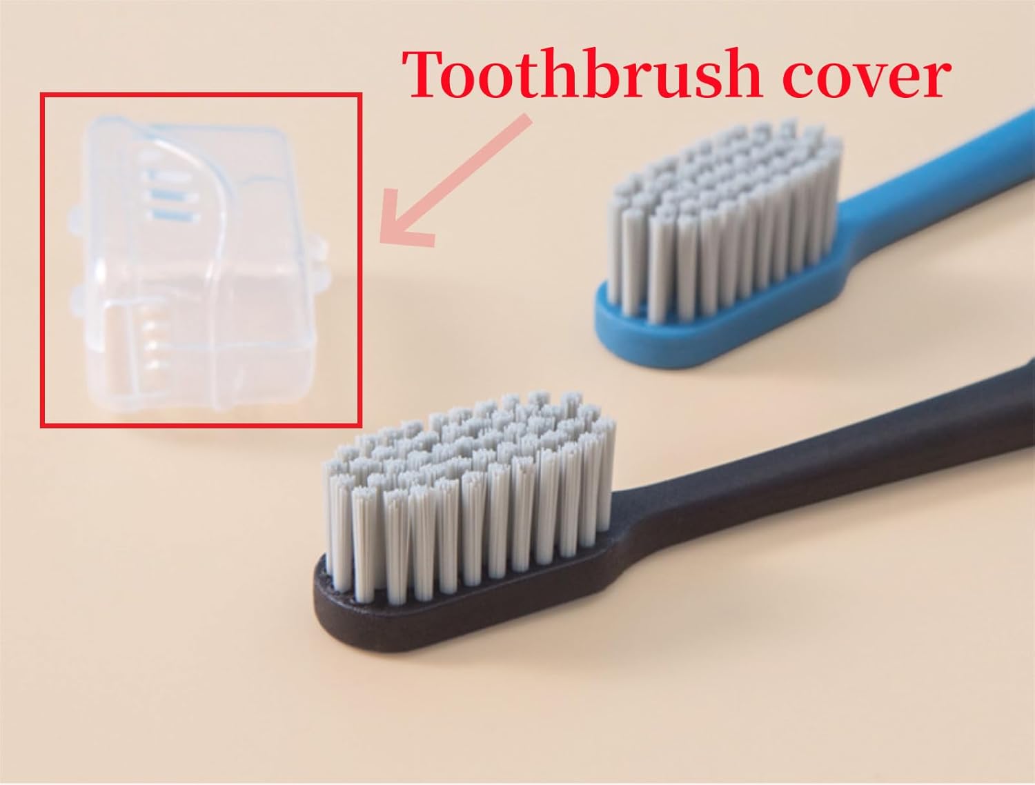 Adult Manual Hard-bristled Toothbrush with Cover, Wide Head Medium Size,for Cleaning Smoke Stain, Tartar, Coffee Stain, Tea Stain.【Hard Blue Brown Black toothbrushes,3 Count (Pack of 1)】