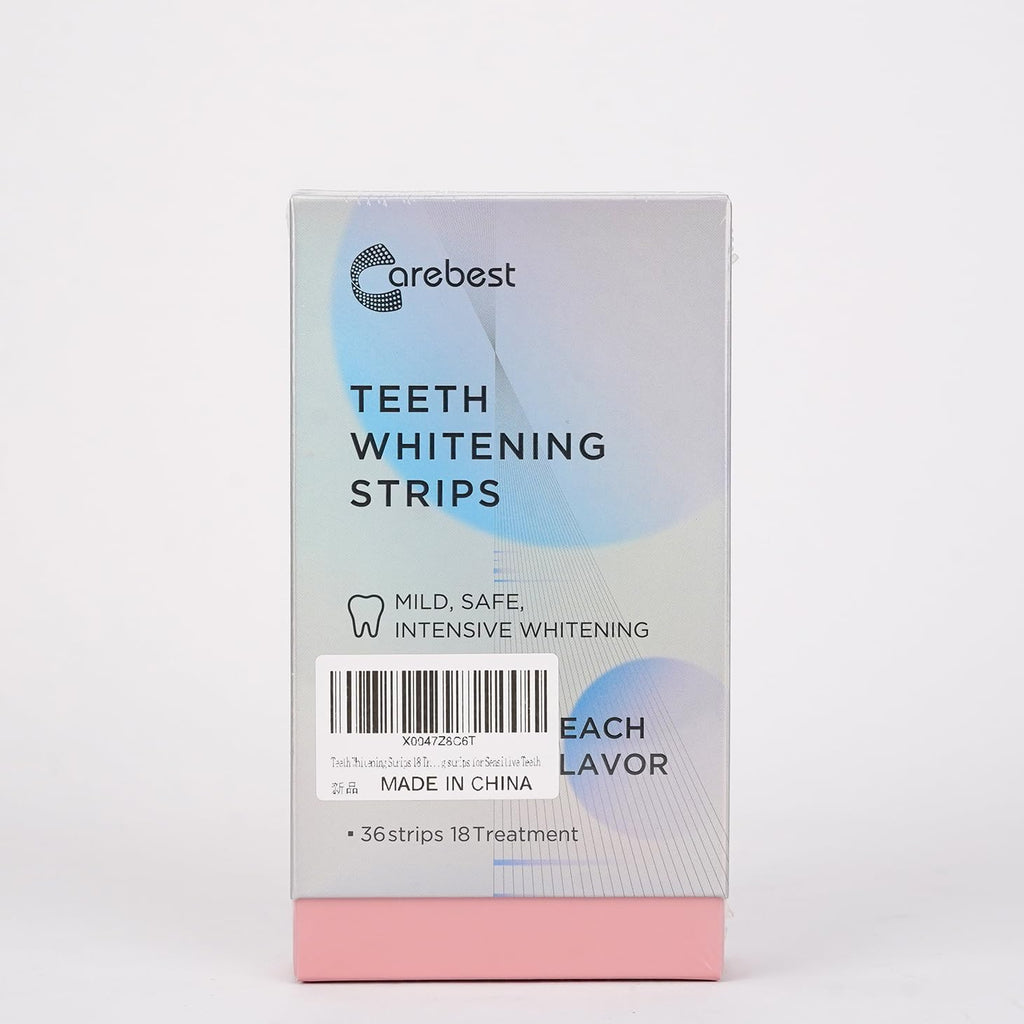 Teeth Whitening Strips 18 Treatments,Enamel Safe Strips Whitening Without The Harm,Non-Slip Whitening Strips for Sensitive Teeth