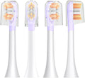 ASYH 4Pcs Replacement Toothbrush Heads Compatible with Philips Sonicare Snap-on Electric Toothbrushes, Medium Soft Brush Heads (Orange)