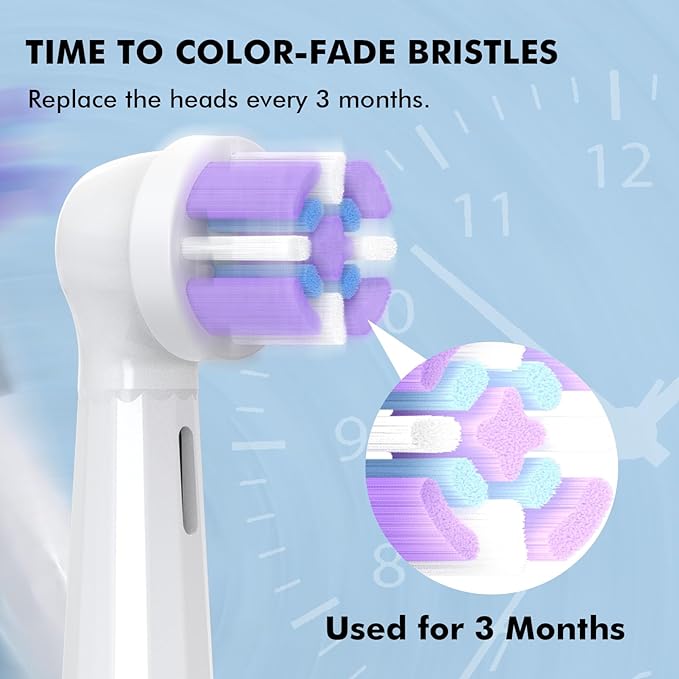 Pack of 10 Replacement Heads Compatible with Oral B iO 10 9 8 7 6 5 4 3 Series Electric Toothbrush, Medium Brush Heads, Black/White