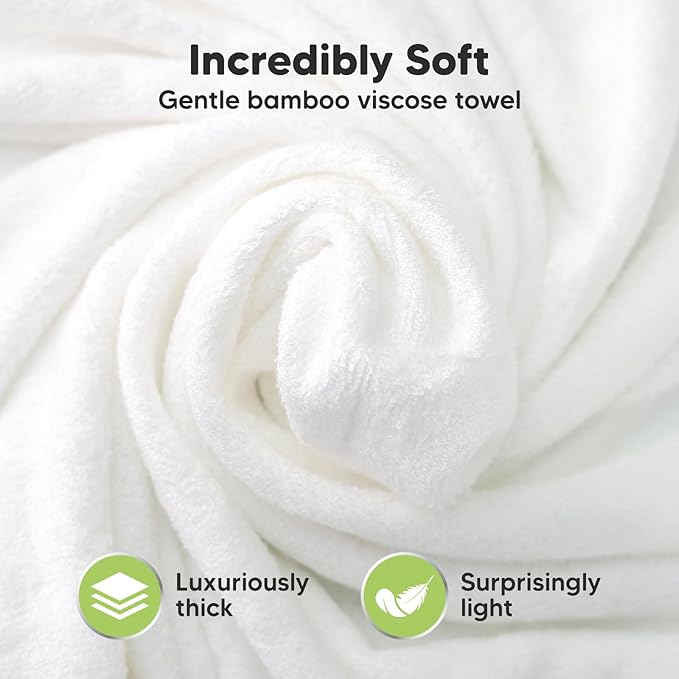 KeaBabies Hooded Baby Towel for Newborn - Viscose Derived from Bamboo Large Baby Bath Towels with Hood for Boys, Girls, Toddler, Extra Absorbent & Soft Newborn Bath Essentials (KeaStory)