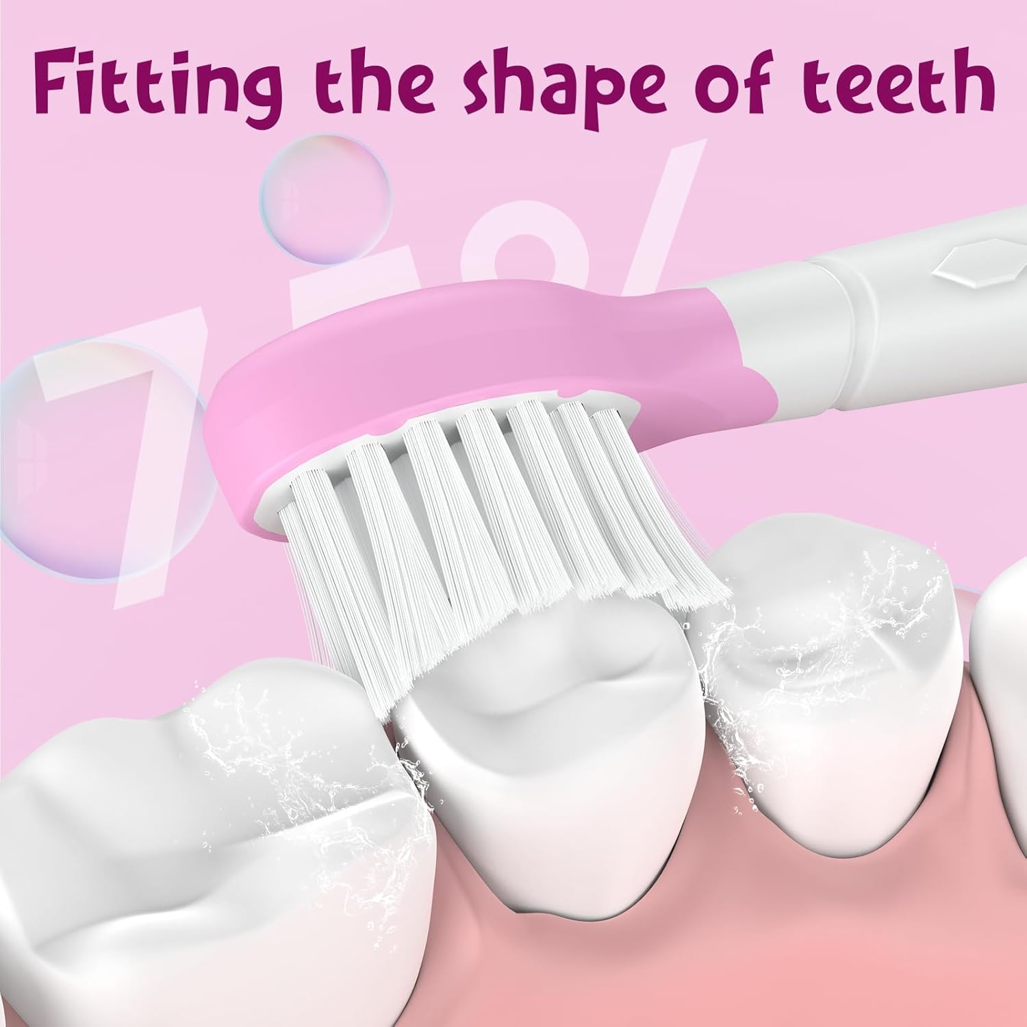 Kids Toothbrush Heads for Sonicare: Sonic Electric Replacement Brush Compatible with Phillips 6032/94 6321 6340 6042 6320 Mini Compact Head for Child 3-7, Pink Girl Green Boy 4 Pack