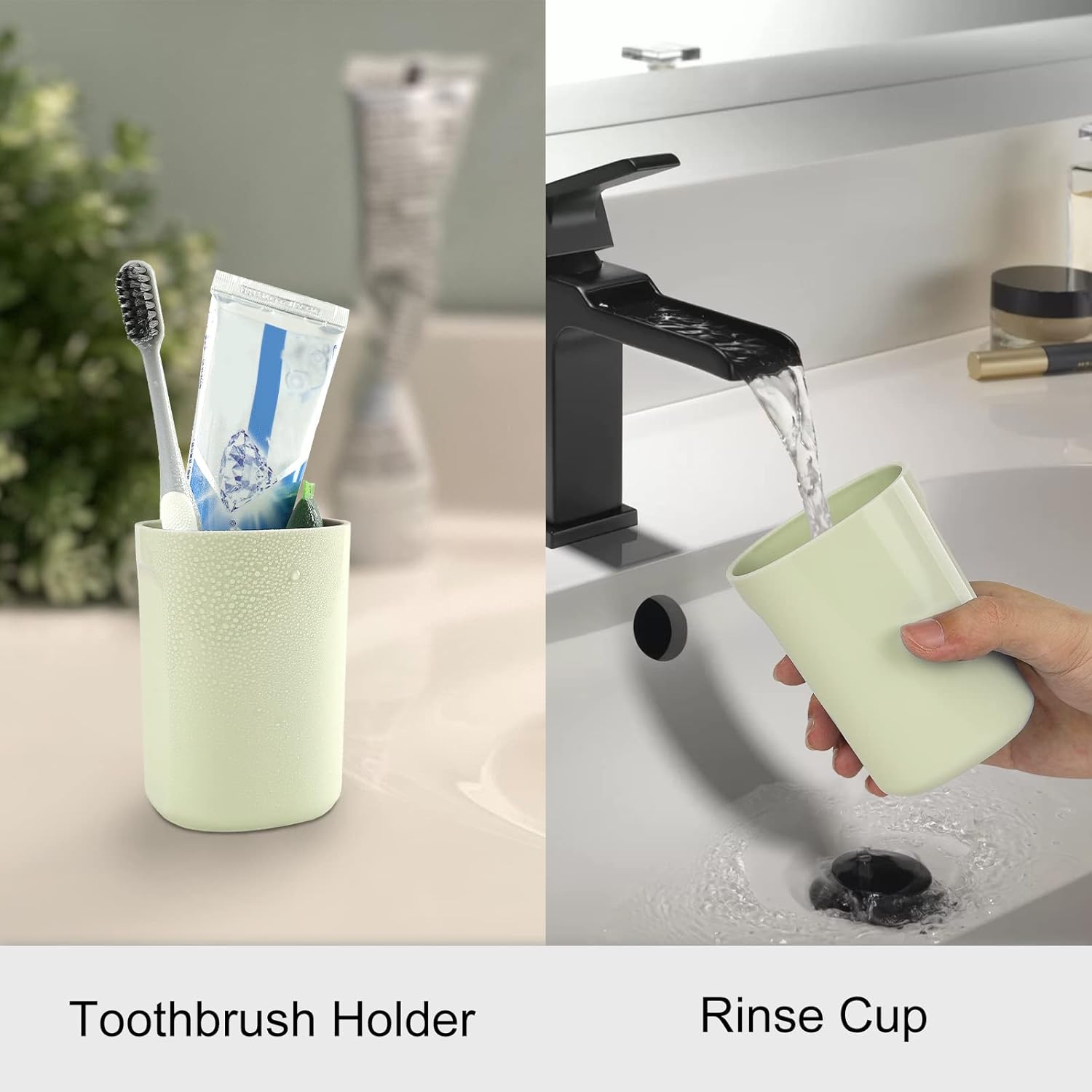 Surblue Travel Toothbrush Case Detachable Toothbrush Holder with Cover Portable Toothbrush Container for Vacation Camping Dorm Bathroom,Green