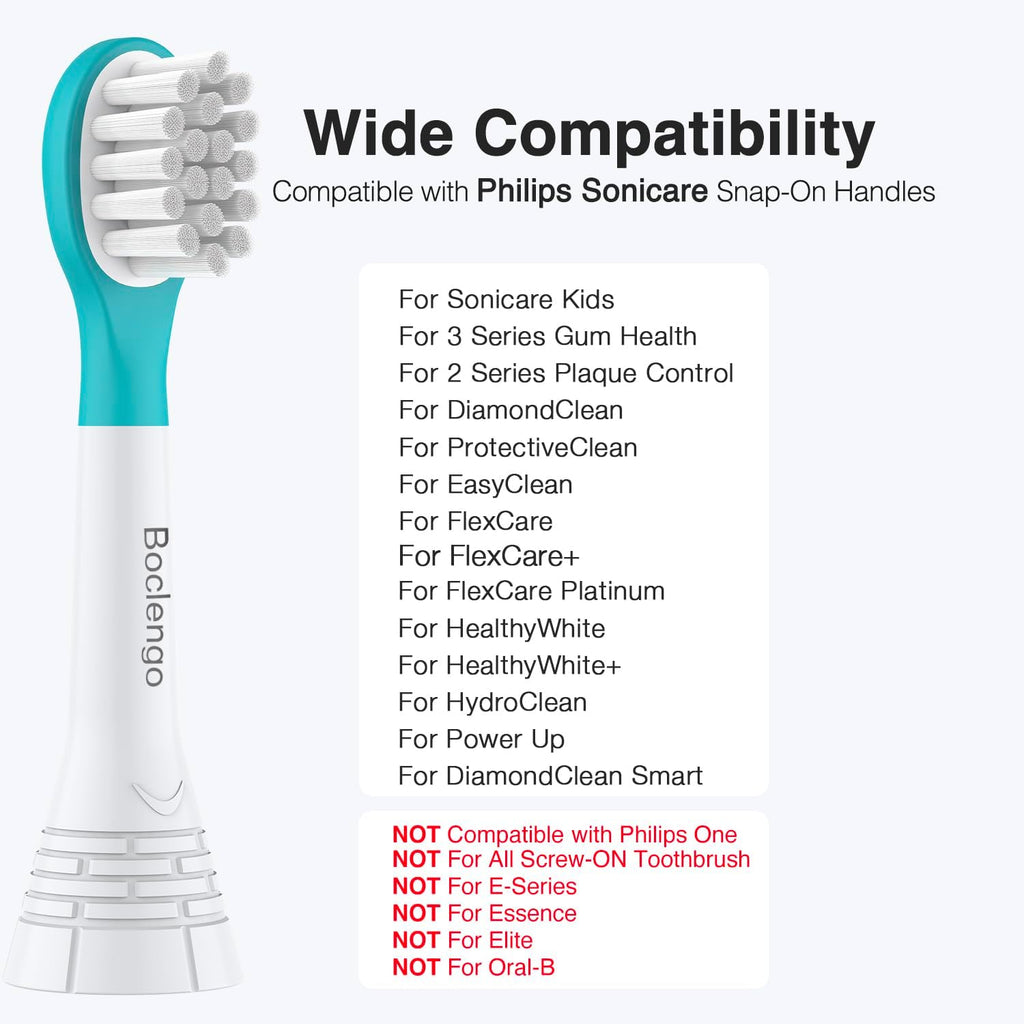 Kids Replacement Toothbrush Heads for Philips Sonicare Kids Replacement Heads HX6340, Soft Compact Brush Head for 3-7 Child,for Phillips Sonic Care Electric Small Brush HX6032/94,HX6320,10 Pcs