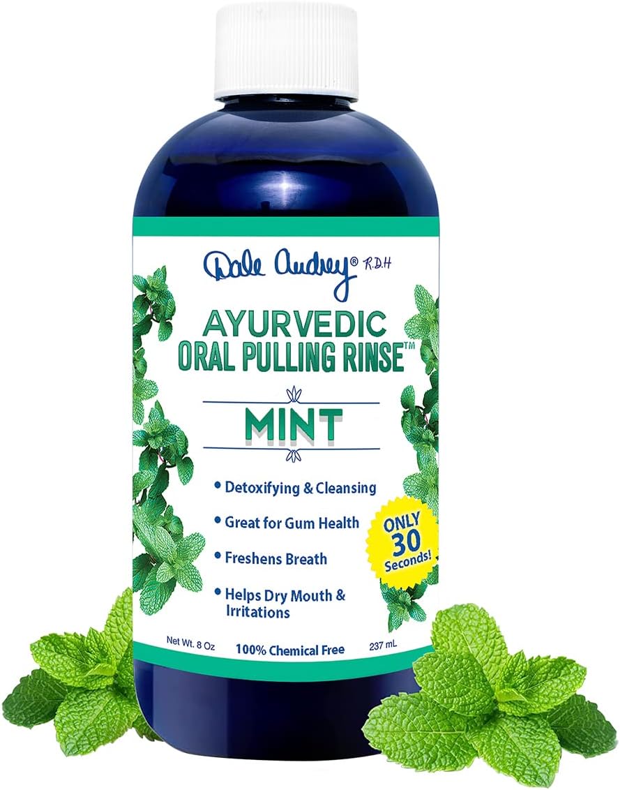 Oil Pulling Rinse & Salt Water Oral Mouth Rinse | Organic Mint Sesame Oil | Organic Mouthwash for Teeth Care & Healthy Gums | Teeth Whitening & Gum Care Mouthwash, Vegan Cruelty Free Bundle Pack