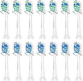 Replacement Toothbrush Heads Compatible with Philips Sonicare Click-on Electric Toothbrush Handles Plaque Control 14 Pack White