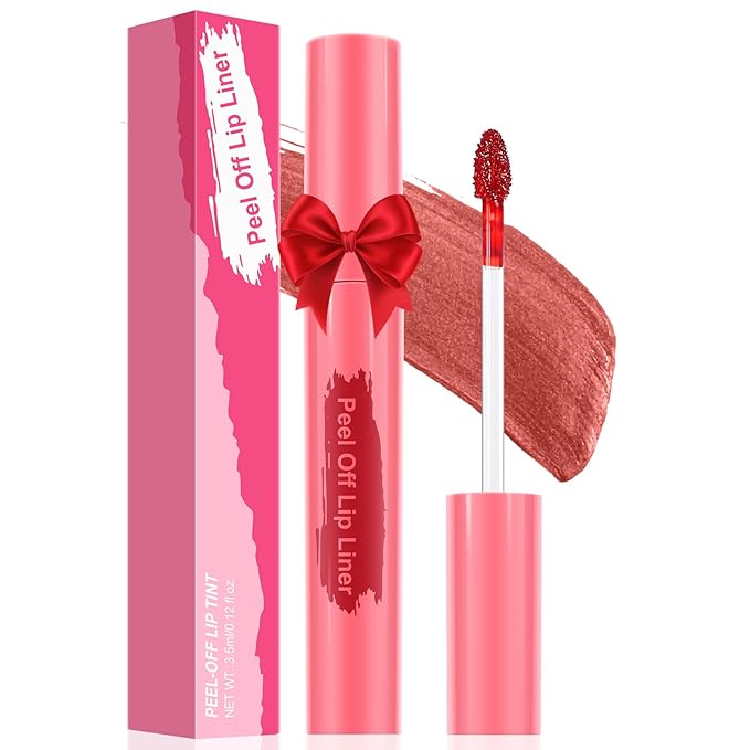 Lip Stain Peel Off - Long Wear Tattoo Lip Liner, Waterproof & Transfer-proof Peel Off Lip Stain with Matte Finish, Lip Tint For All Skin Types (Rose, 1 Count(Pack of 1))