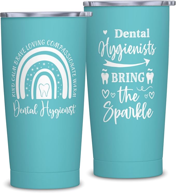 Dental Hygienist Gifts for Women, Dental Hygienist Graduation Gifts, Hygiene Appreciation Gift, Dentist Gift for Coworker 20oz Stainless Steel Tumbler