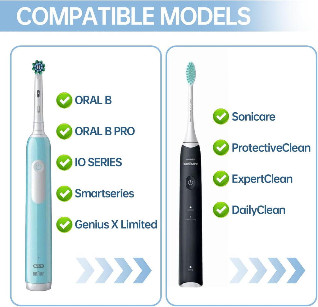 Toothbrush Travel Case for Oral B/Oral-B Pro 1000 1500 5000 7000 7500 6000 9600 for Phlips 4100 5100 Electric Toothbrush Carrying Bag, Portable Hard Protective Storage Bag with Mesh Pocket