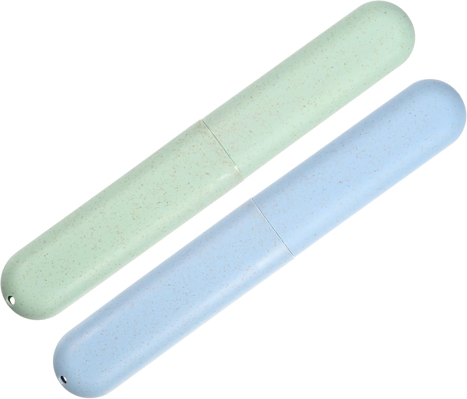 VOCOSTE 2pcs, Traveling Toothbrush Holders Case, PP Toothbrush Case for Travel Business, Green, Blue, 8.07''x1.22''x0.83''