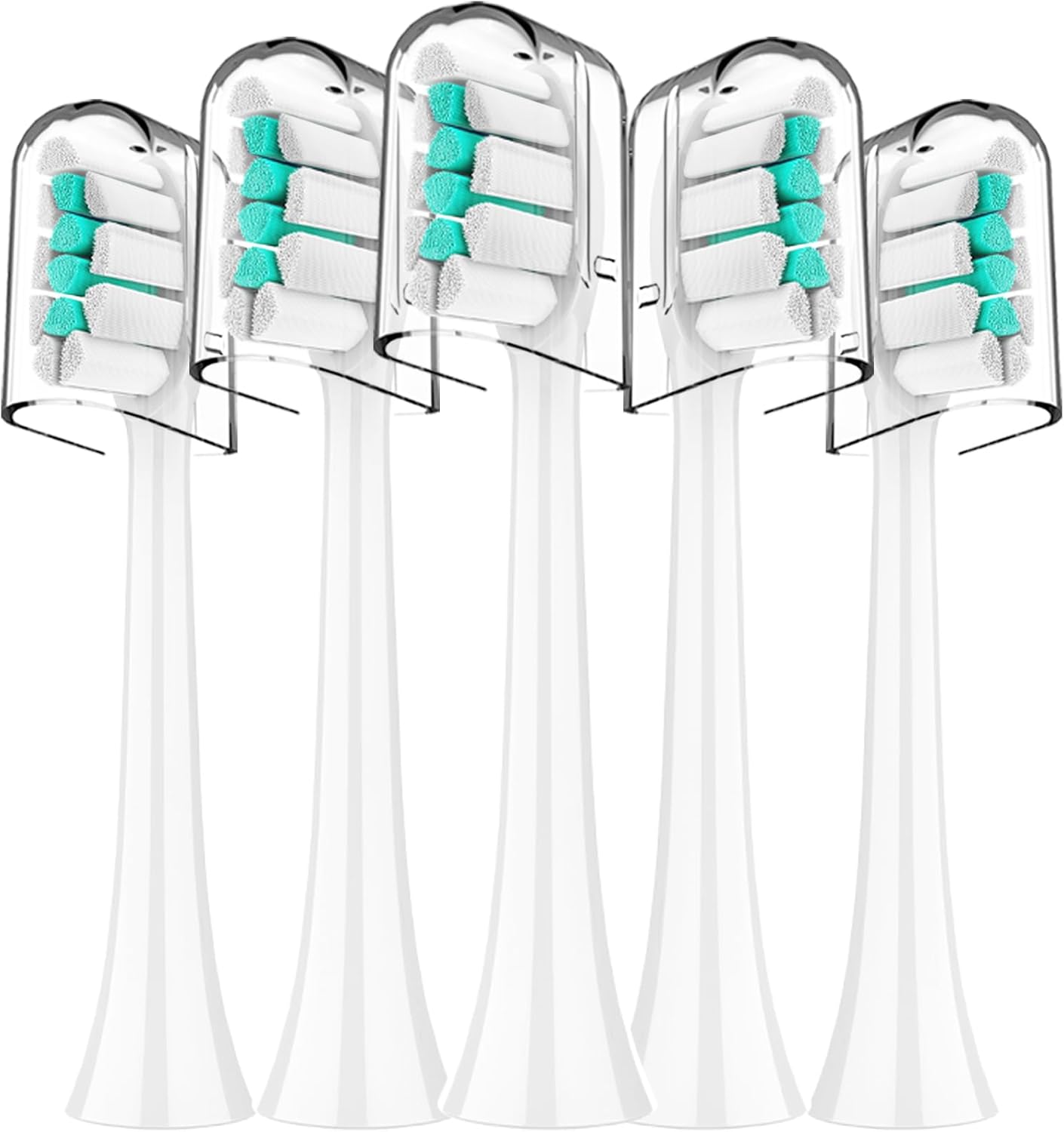 Replacement Toothbrush Heads Compatible with Philips Sonicare：5 Pack Soft Replacement Electric Brush Head Compatible with Phillips Sonicare Snap-on System