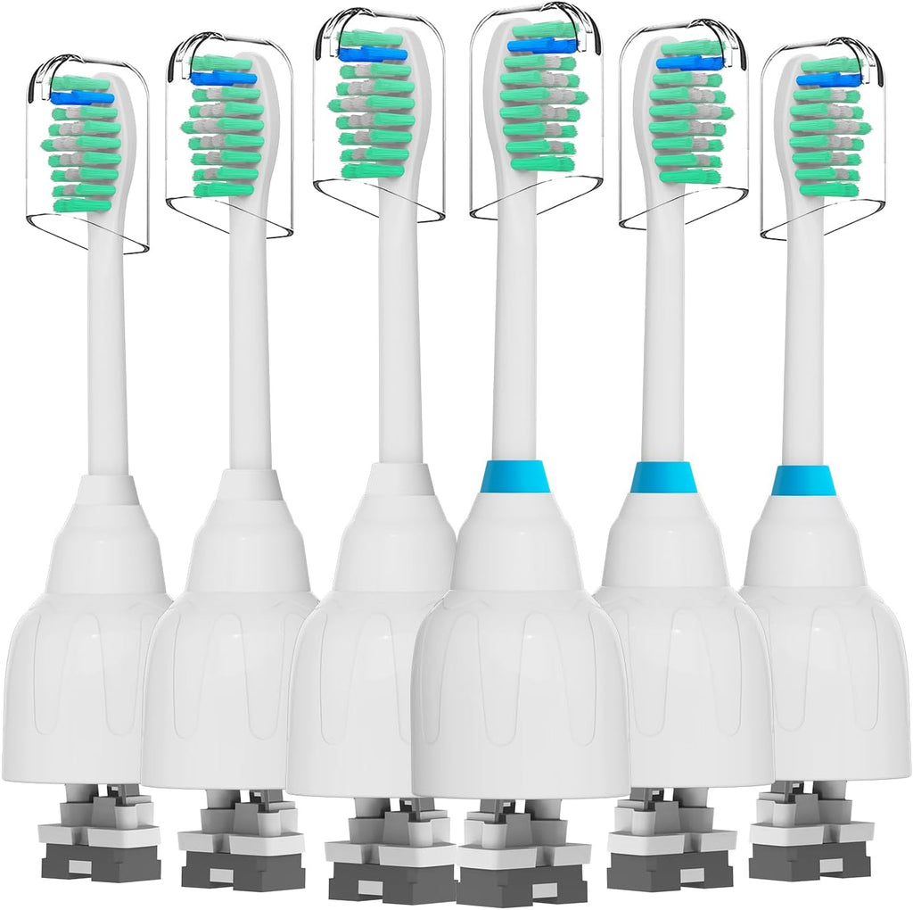 Toothbrush Heads Replacement Compatible with Philips Sonicare HX7022 HX7023 E-Series -Brush Heads for Essence Electric Toothbrush, 6 Packs