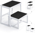 2 Step Stools for Adults Kids, Anti-Slip Sturdy Wooden Foot Stools with 500 Lbs Capacity for High Beds,Closet, Bathroom,Kitchen, Potty Training