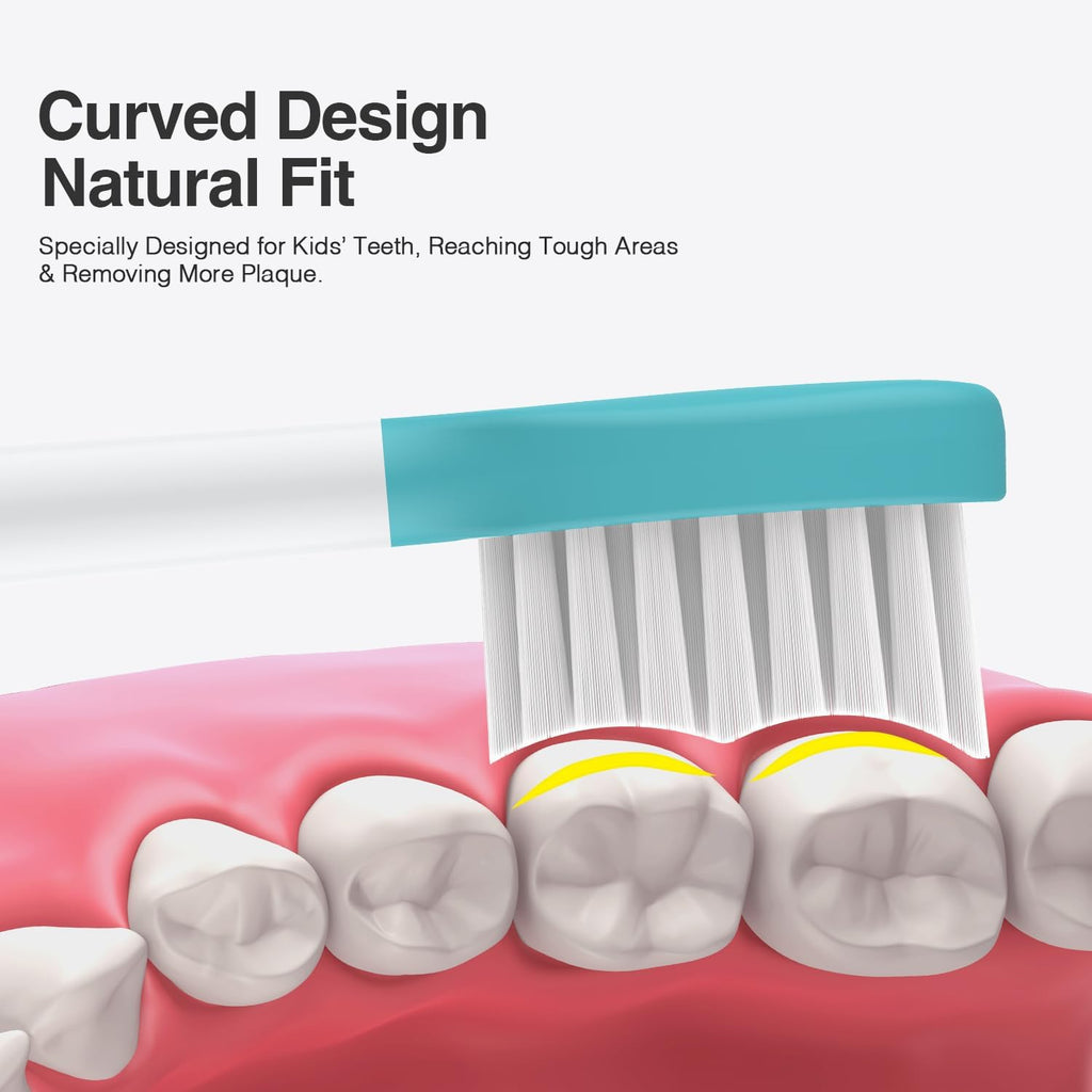 Kids Replacement Brush Heads for Philips Sonicare Kids Toothbrush Heads,for Phillips Sonicare HX6032/94, HX6340,HX6321,HX6330,HX6320, Standard Brush Head for Child 6-12 Boy Girl, 5 Pcs,Blue