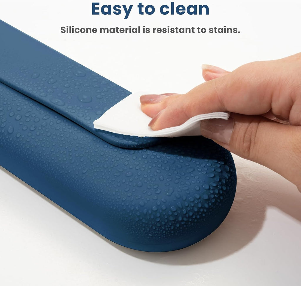 Silicone Electric Toothbrush Travel Cover, Toothbrush Travel Containers Bag Case for Men and Women,Keeps Toothbrush Fresh and Clean, Fits Most Manual and Electric Toothbrushes - Blue